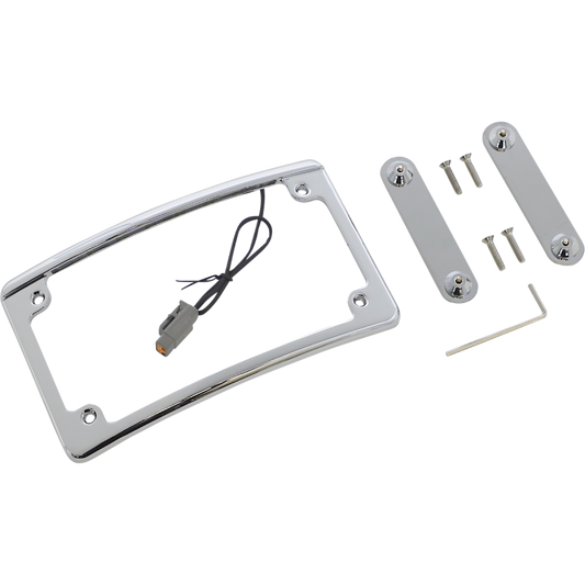 Custom Dynamics frame license LED light in chrome for Harley-Davidson CVO motorcycles