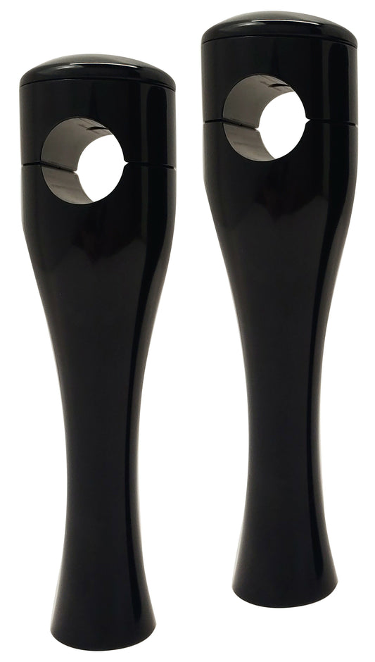 ACCUTRONIX HRH1358-B 8-inch black hourglass risers for 1-inch handlebars