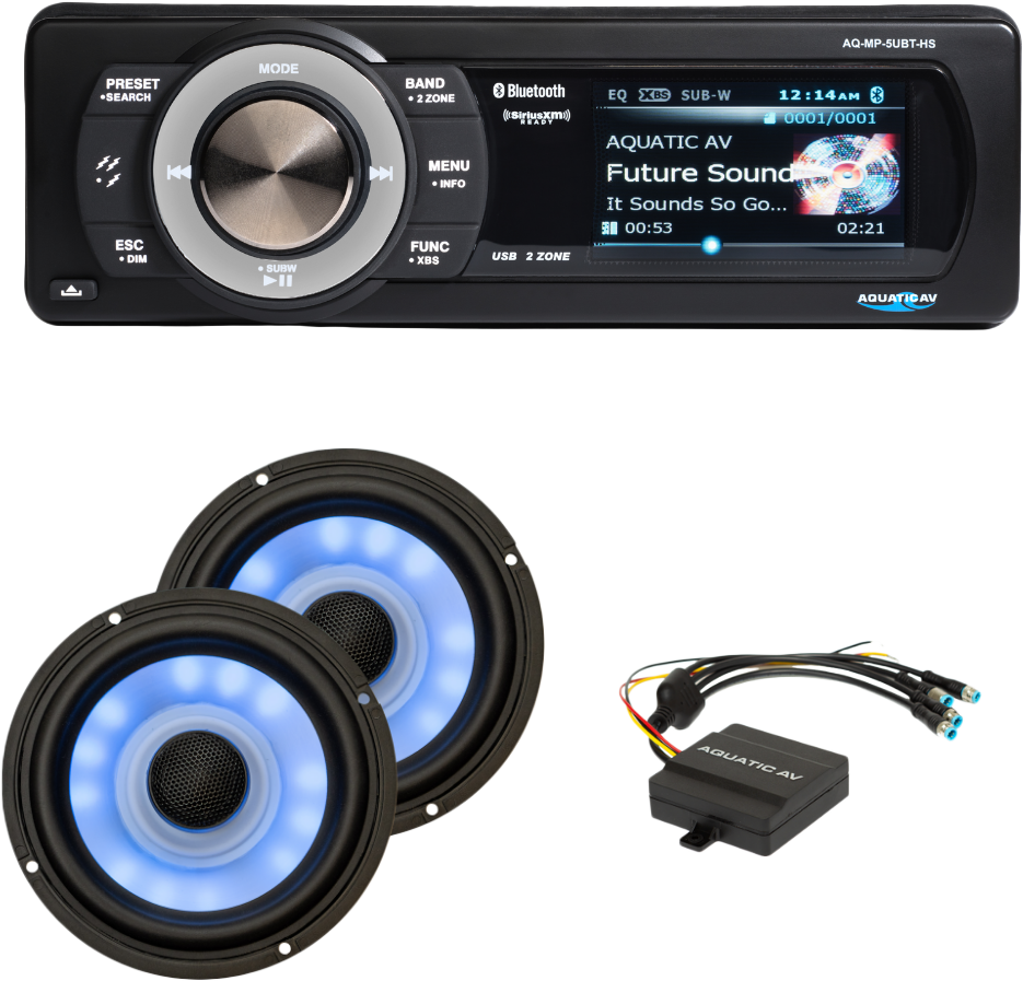 AQUATIC AV RGB 200 WATT ULTRA KITS HARLEY DAVIDSON BAGGERS 98-13