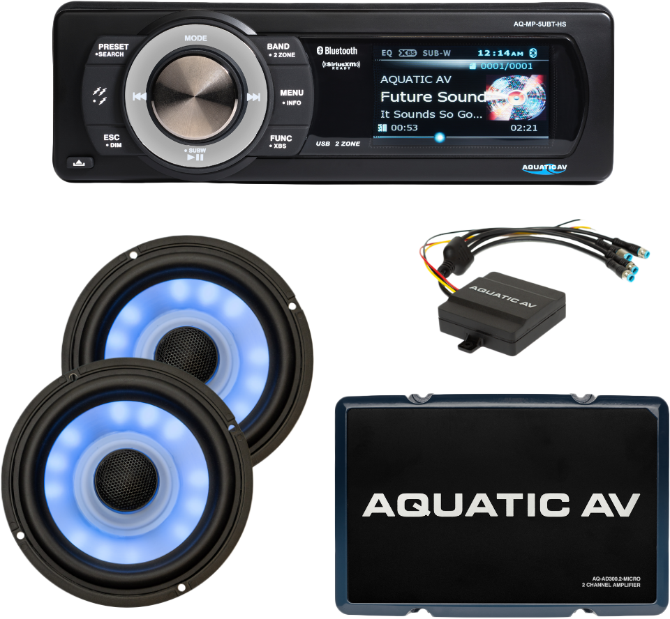 AQUATIC AV RGB 200 WATT ULTRA KITS HARLEY DAVIDSON BAGGERS 98-13
