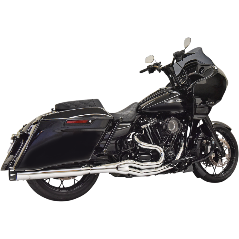 BASSANI ROAD RAGE 2:1 EXHAUST HO HARLEY DAVIDSON BAGGERS 17-25