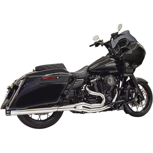 BASSANI ROAD RAGE 2:1 EXHAUST HO HARLEY DAVIDSON BAGGERS 17-25