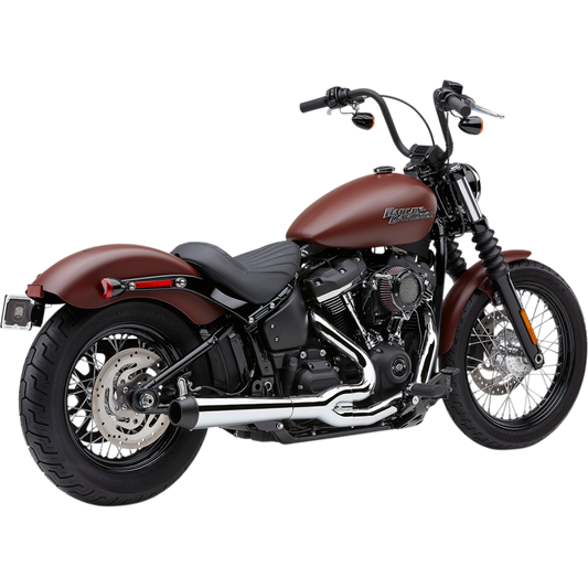 BASSANI CHROME 2:1 EXHAUST HARLEY FATBOB/SLIM/STREETBOB 18-25