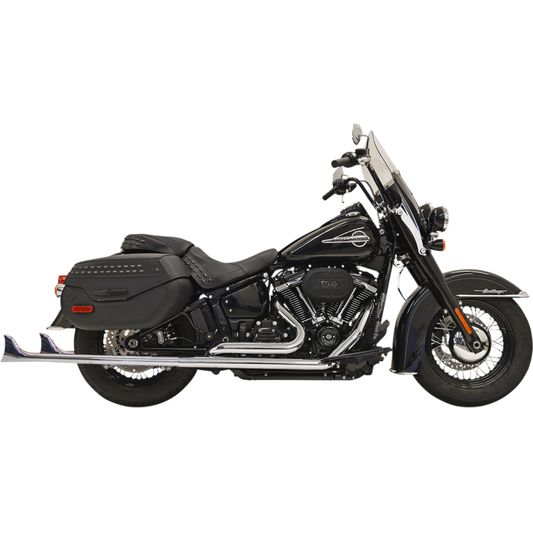 BASSANI CHROME TRUE DUAL FISHTAIL EXHAUST 36" HARLEY SOFTAILS 18-25