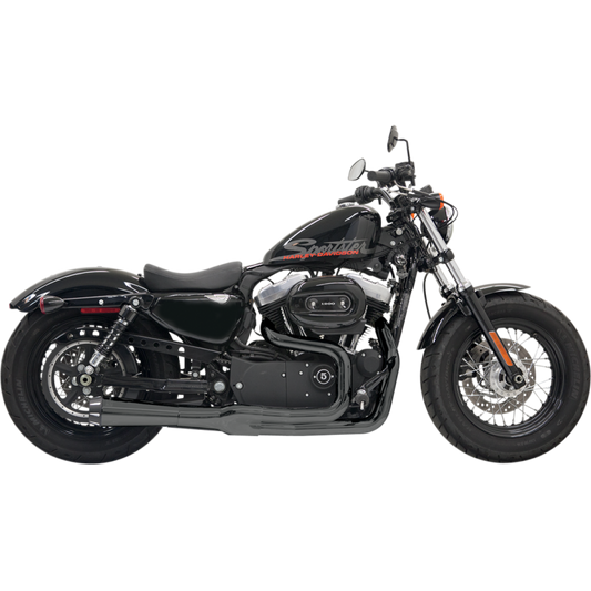 BASSANI MEGA POWER 2:1 BLACK HARLEY SPORTSTER MODELS 06-13