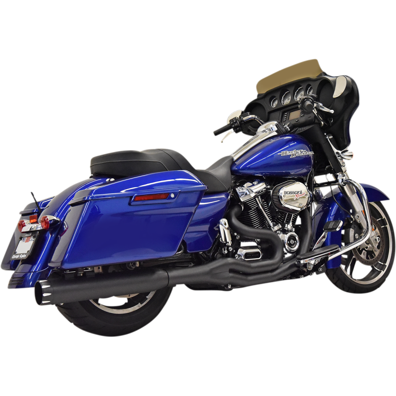 BASSANI ROAD RAGE 2:1 EXHAUST HO HARLEY DAVIDSON BAGGERS 17-25