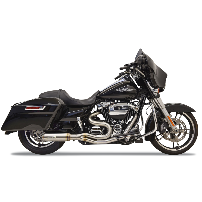 BASSANI SUPERBIKE 2:1 STAINLESS HARLEY BAGGERS 17-25