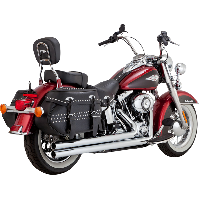 VANCE AND HINES BIG SHOTS STAGGERED PCX EXHAUST HARLEY SOFTAILS 00-17