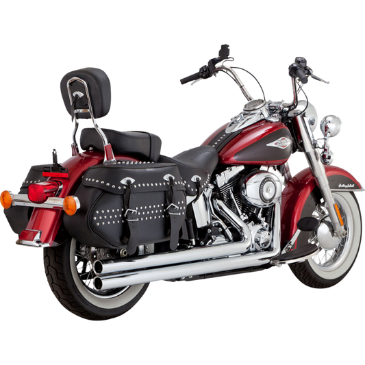 VANCE AND HINES BIG SHOTS STAGGERED PCX EXHAUST HARLEY SOFTAILS 00-17