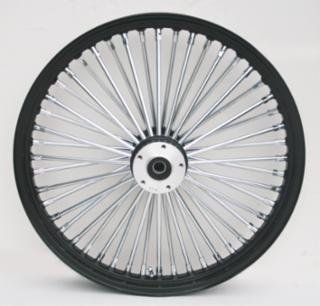 Ultima 21x3.5 Black Fat Spoke Dual Disc Front Wheel – Fits FLT FLHX Touring Baggers 2000–2007