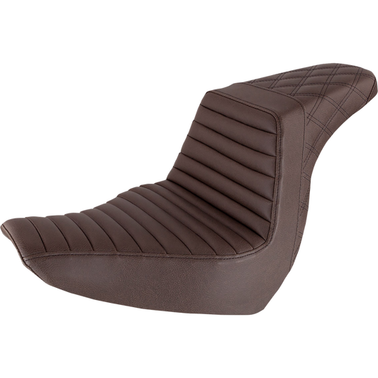 SADDLEMEN STEP UP TR/LS SEAT BROWN HARLEY SOFTAIL M8 FXLRS/FLSB 18-26 - The Speed Shop Canada