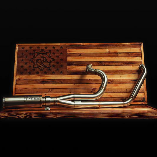 FAB28 INDUSTRIES STAINLESS 2:1 EXHAUST HARLEY DAVIDSON BAGGER 17-25