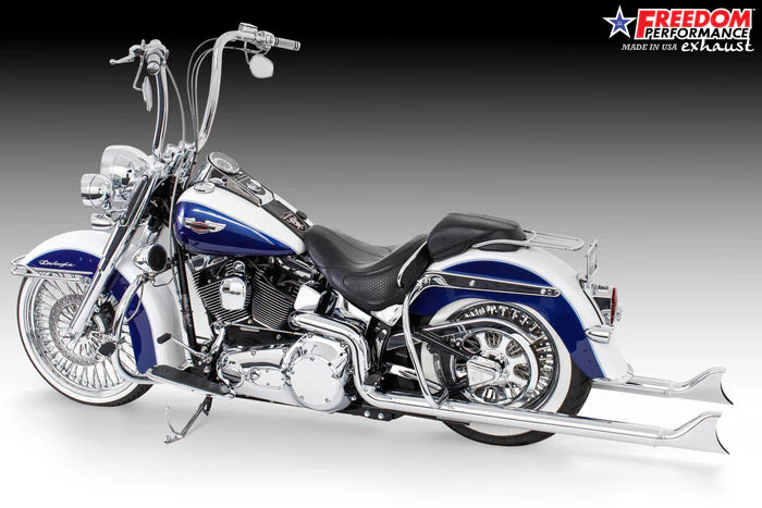 FREEDOM SHARKTAIL TRUE DUAL EXHAUST HARLEY DAVIDSON SOFTAILS 86-17 - The Speed Shop Canada