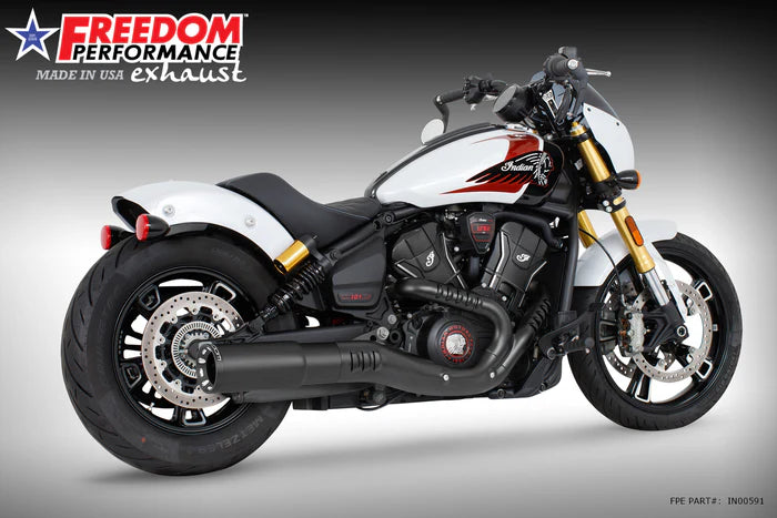 FREEDOM 4.5" CLASSIC 2 STEP SLIP ON MUFFLER INDIAN SCOUT MODEL 2025 - The Speed Shop Canada