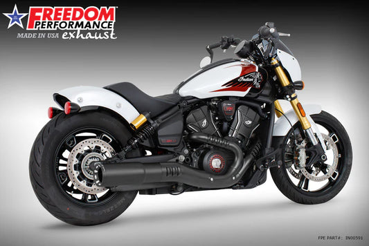 FREEDOM 4.5" CLASSIC 2 STEP SLIP ON MUFFLER INDIAN SCOUT MODEL 2025 - The Speed Shop Canada