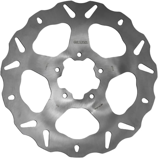 GALFER GBRAKES solid wave black brake rotor, 298mm front/rear, designed for Indian Scout motorcycle braking system.