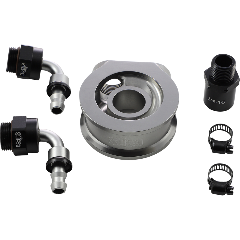JAGG OIL COOLER FILTER ADAPTOR HARLEY DAVIDSON EVO XL BUELL 92-24 - The Speed Shop Canada