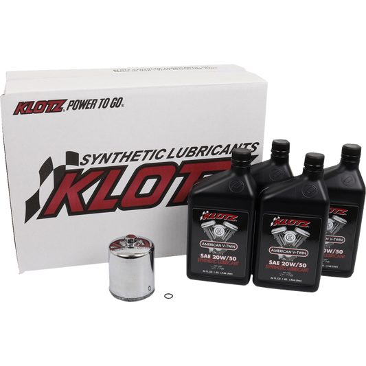 KLOTZ BASIC SYNTHETIC OIL CHANGE KITS (4) HARLEY DAVIDSON MODELS