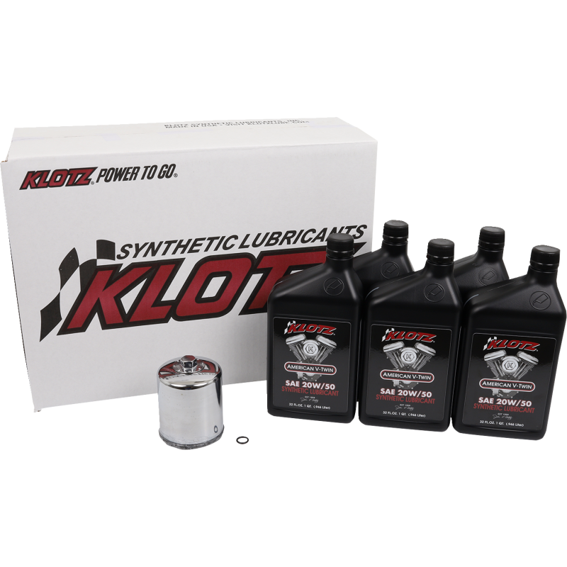 KLOTZ BASIC SYNTHETIC OIL CHANGE KITS (5) HARLEY DAVIDSON MODELS