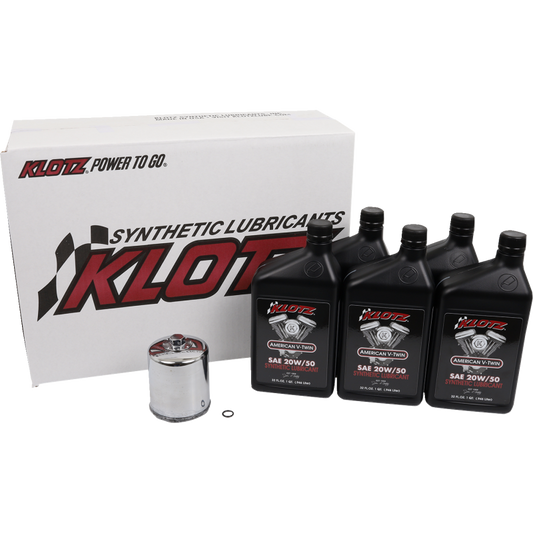 KLOTZ BASIC SYNTHETIC OIL CHANGE KITS (5) HARLEY DAVIDSON MODELS