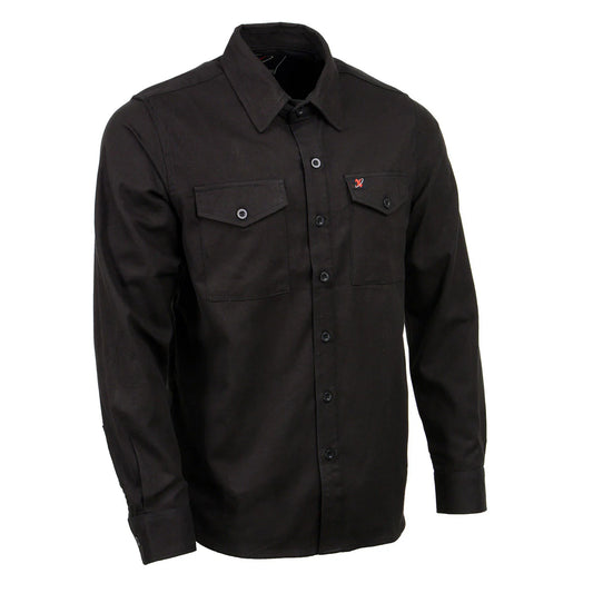 MILWAUKEE LEATHER BLACK FLANNEL SHIRT