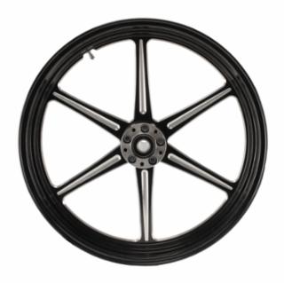 21x3.5' BLACK CUT FRONT REVOLVER WHEEL HARLEY MODELS