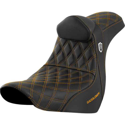 SADDLEMEN SDC PRO SERIES GRIPPER GOLD SEAT HARLEY DAVIDSON FXLRT