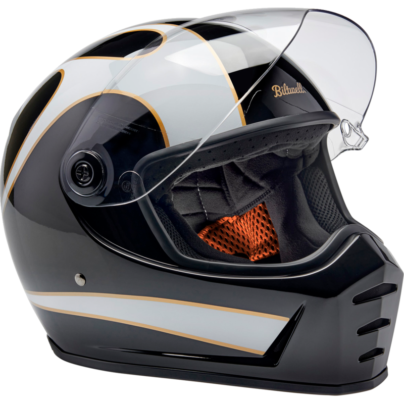 LANE SPLITTER HELMET BLACK FLAMES - The Speed Shop Canada