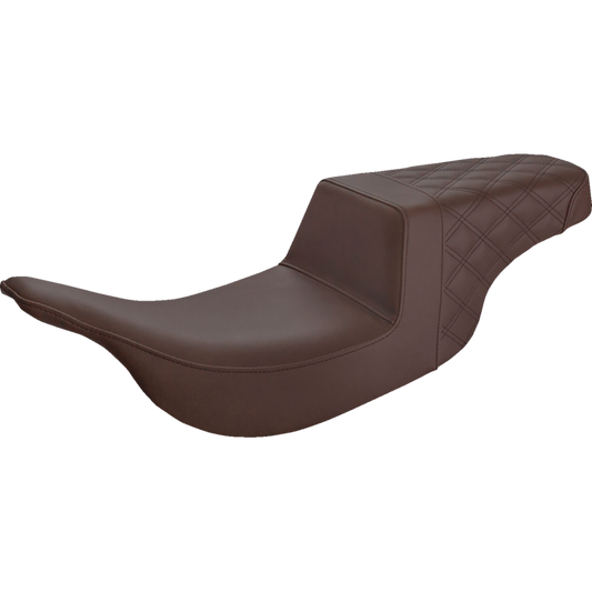 SADDLEMEN STEP UP SEATS BROWN HARLEY DAVIDSON BAGGERS 97-07