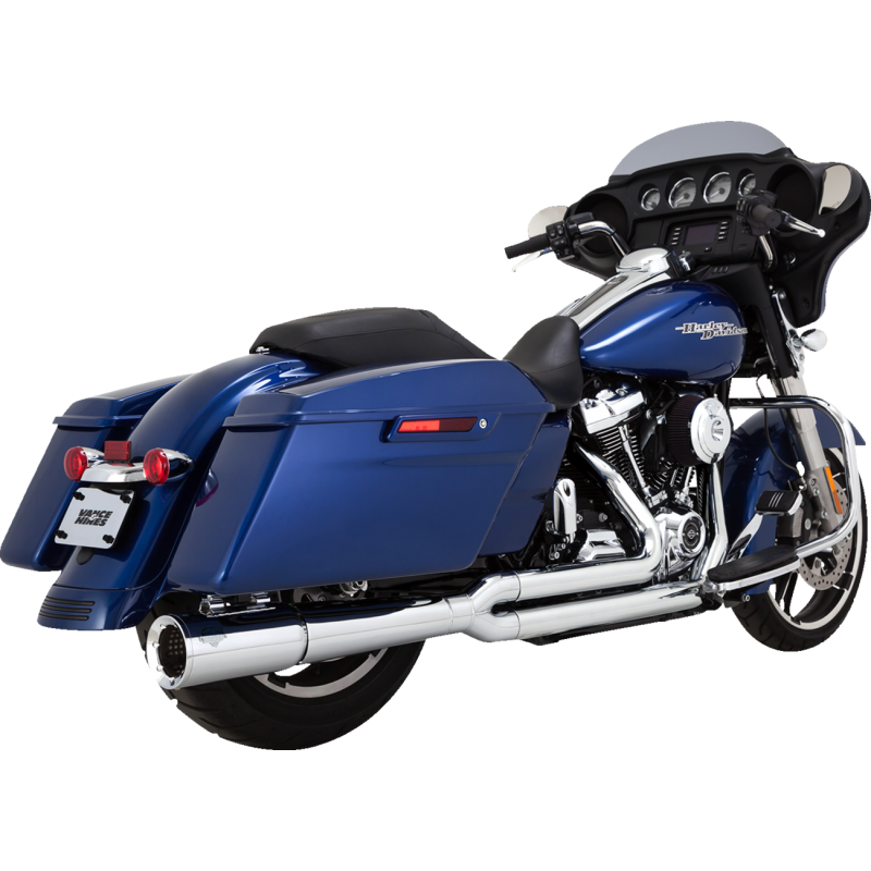 VANCE AND HINES PCX PRO PIPE CHROME 2:1 HARLEY BAGGERS 17-25