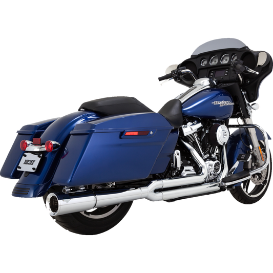 VANCE AND HINES PCX PRO PIPE CHROME 2:1 HARLEY BAGGERS 17-25