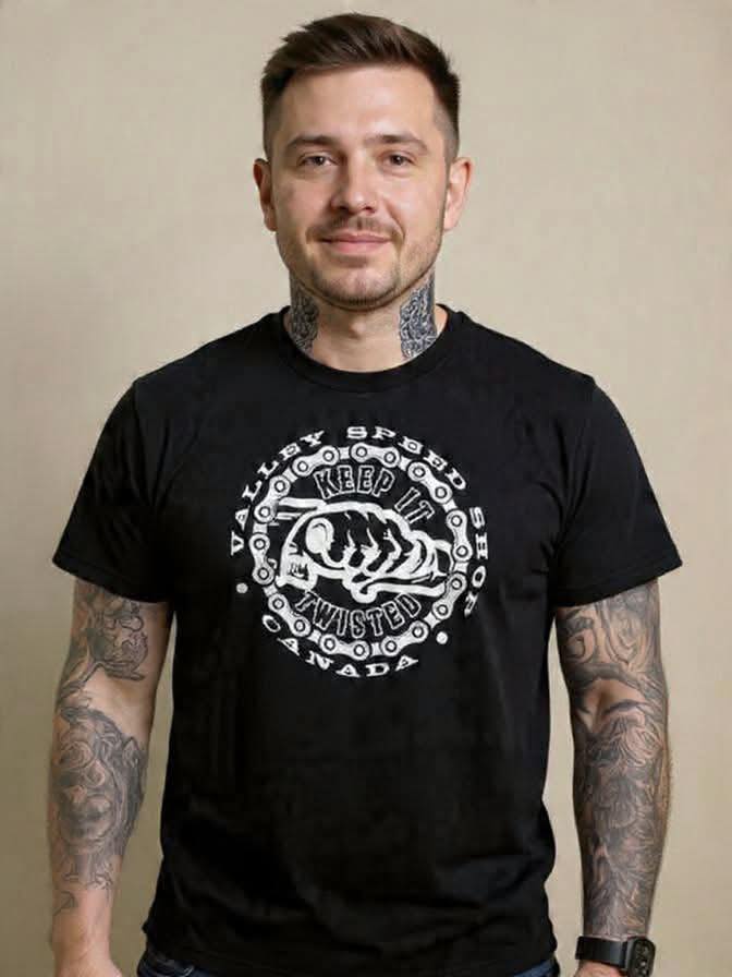 VALLEY SPEED SHOP MENS TWISTED CHAIN TEE SHIRTS - The Speed Shop Canada