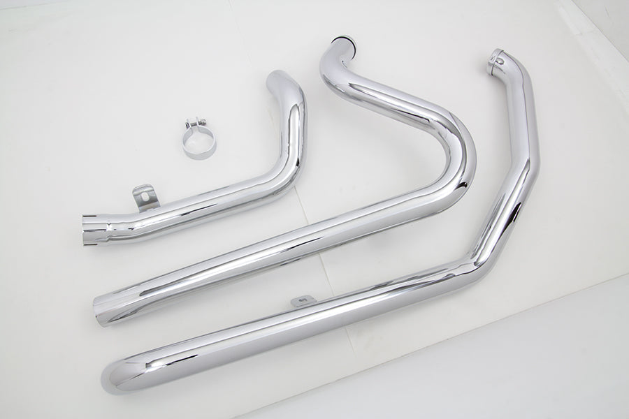 VTWIN TRUE DUAL CHROME CROSSOVER HEADERS HARLEY DAVIDSON BAGGERS 09-16
