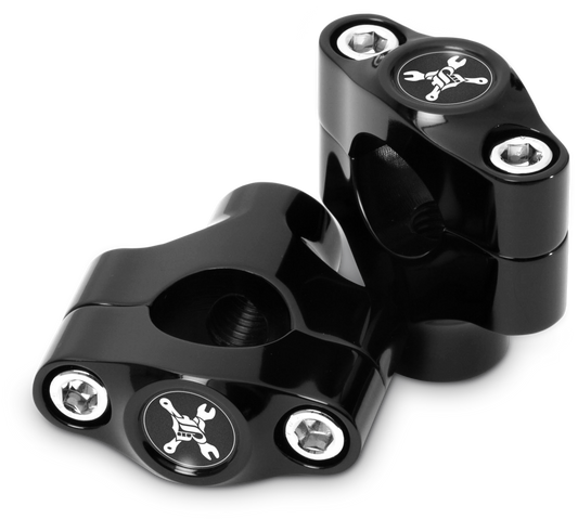 Burly Brand B12-8014B Hawk Risers Set, Black — SKU 750-05629