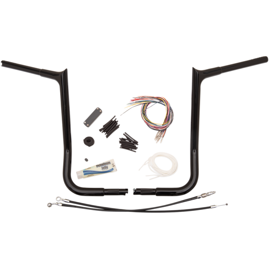 FATBAGGERS 16" CHROME MEATHOOK HANDLEBAR KIT 08-13 HARLEY FLH/FLHX