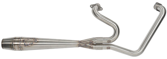 SAWICKI Indian Challenger mid-length cannon exhaust in brushed stainless steel, SKU 930-01306