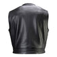 MILWAUKEE LEATHER MENS LOW KEY BLACK LEATHER VEST - The Speed Shop Canada