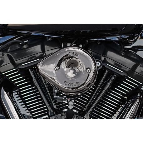 S&S CYCLE LAVA CHROME STEALTH TEARDROP AIR FILTER KIT HARLEY M8