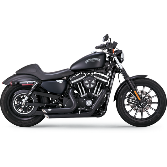 VANCE AND HINES BLACK STAG SHORT SHOTS 2:2 EXHAUST 14-23 HARLEY SPORTSTER