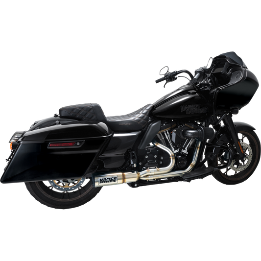 VANCE AND HINES HIGH OUTPUT RR 2:1 SHORT EXHAUST HARLEY BAGGERS 17-23