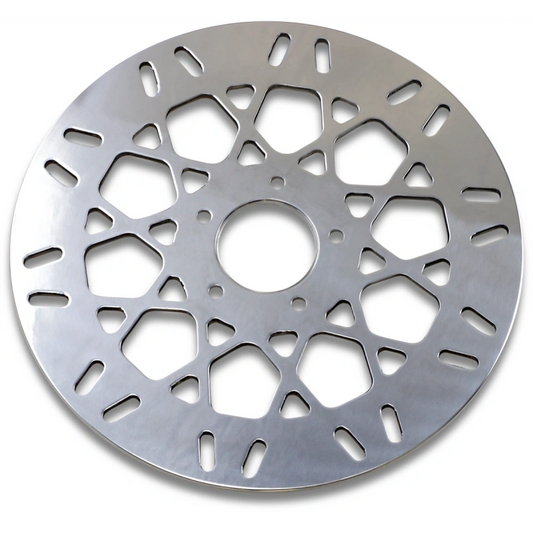 POLISHED STAINLESS MESH STYLE FRONT ROTORS