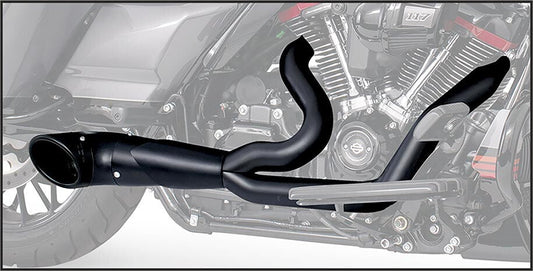 FREEDOM EXHAUST SHORTY TURNOUT BLACK 95-16 HARLEY BAGGERS