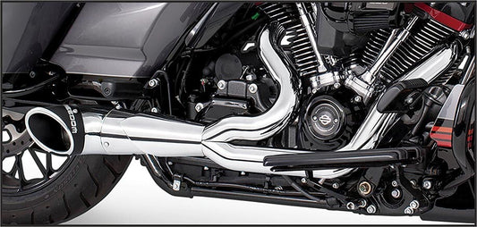 FREEDOM EXHAUST SHORTY TURNOUT CHROME 17-23 HARLEY BAGGERS