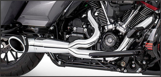 FREEDOM EXHAUST SHORTY TURNOUT CHROME 95-16 HARLEY BAGGERS
