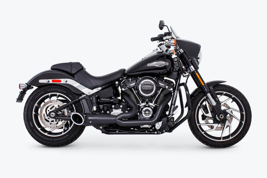 FREEDOM EXHAUST TURNOUT SHORTY 2:1 BLACK 18-23 SOFTAILS M8