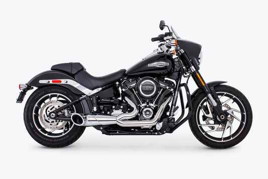 FREEDOM EXHAUST TURNOUT SHORTY 2:1 CHROME 18-23 SOFTAILS M8