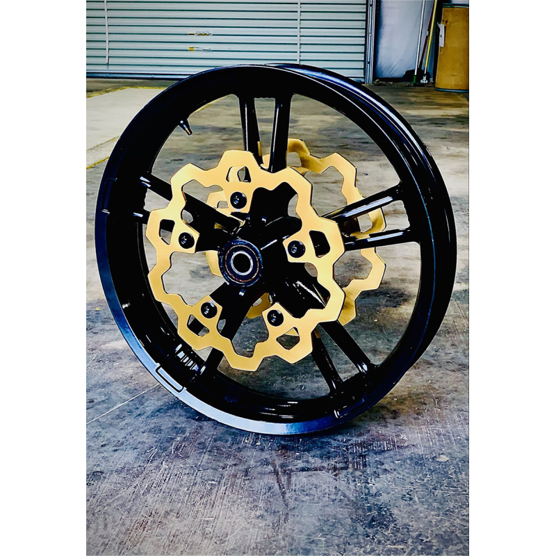 LYNDALL RACING FRONT BRAKE ROTORS 14-24 HARLEY DAVIDSON BAGGERS (5 BOLT ...