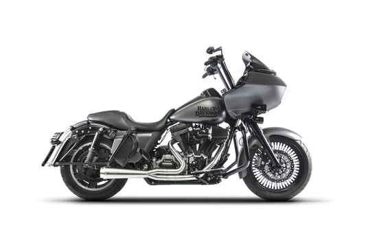RED THUNDER EXHAUST SHORTY 2:1 RACE STYLE HARLEY BAGGERS
