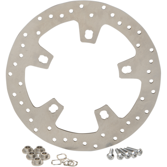 STAINLESS STEEL DRILLED FRONT ROTORS 14-23 BAGGERS