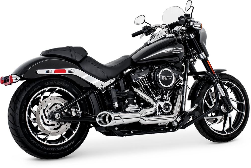 FREEDOM EXHAUST COMBAT SHORTY 2:1 CHROME 18-23 SOFTAILS M8